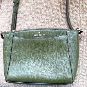 Kate Spade green pebbled leather